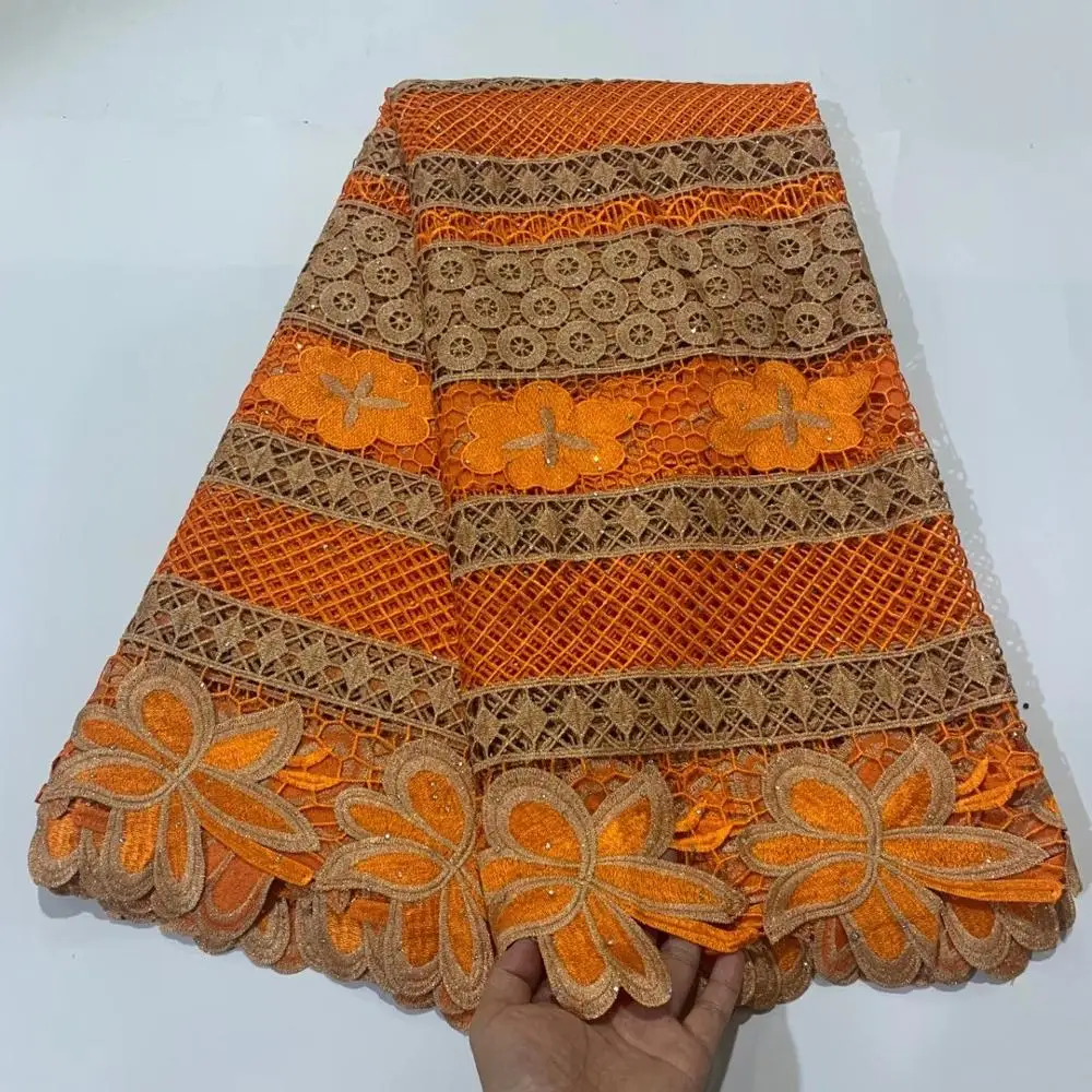 

African Lace Fabric 2020 Embroidered French Guipure Cord Lace Fabric High Quality French Tulle Lace Fabric For Wedding Party