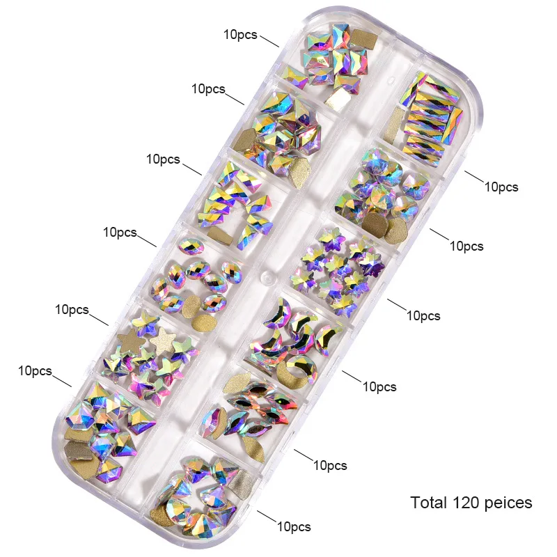 120 шт. не требующие горячей фиксации Стразы для формы смешивания блестящие стразы