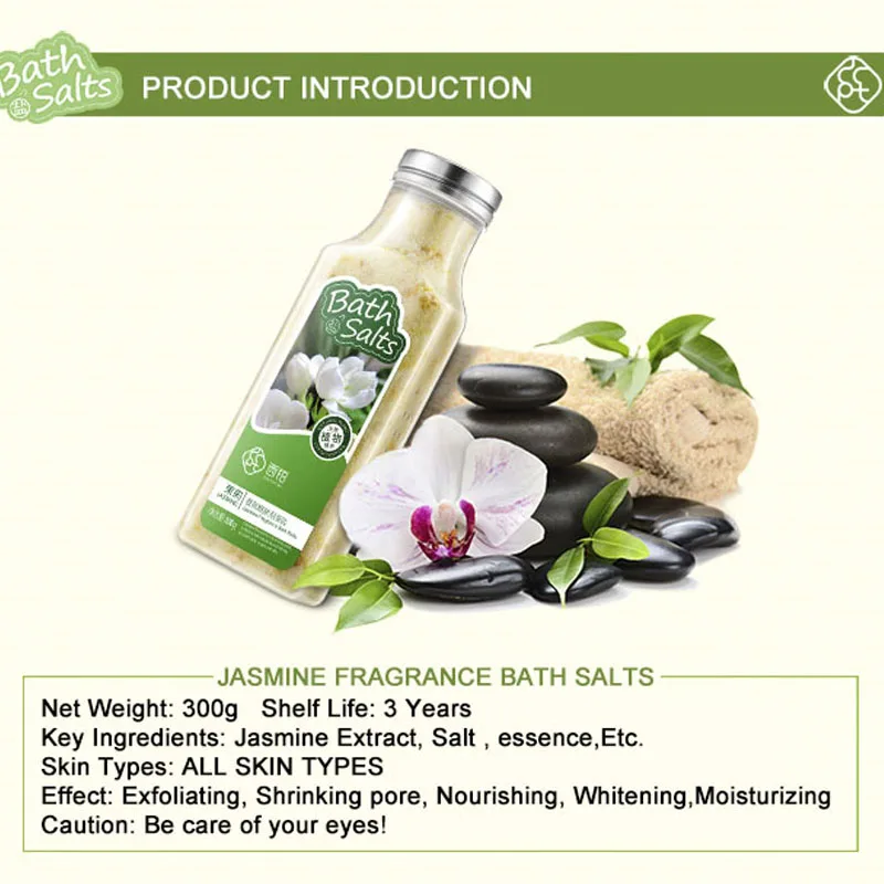 CCPT духи жасмина лепестки для ванны разглаживание экстракт отшелушивающая соль 300