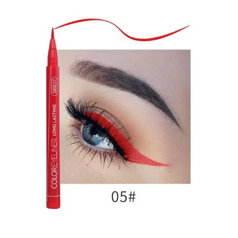 5 1Pcs Cat Eye Color Eyeliner Makeup Waterproof Neon Liquid Eye Liner Pencil Pen Make Up Comestics Long-lasting Black Makeup Tools - Цвет: 5
