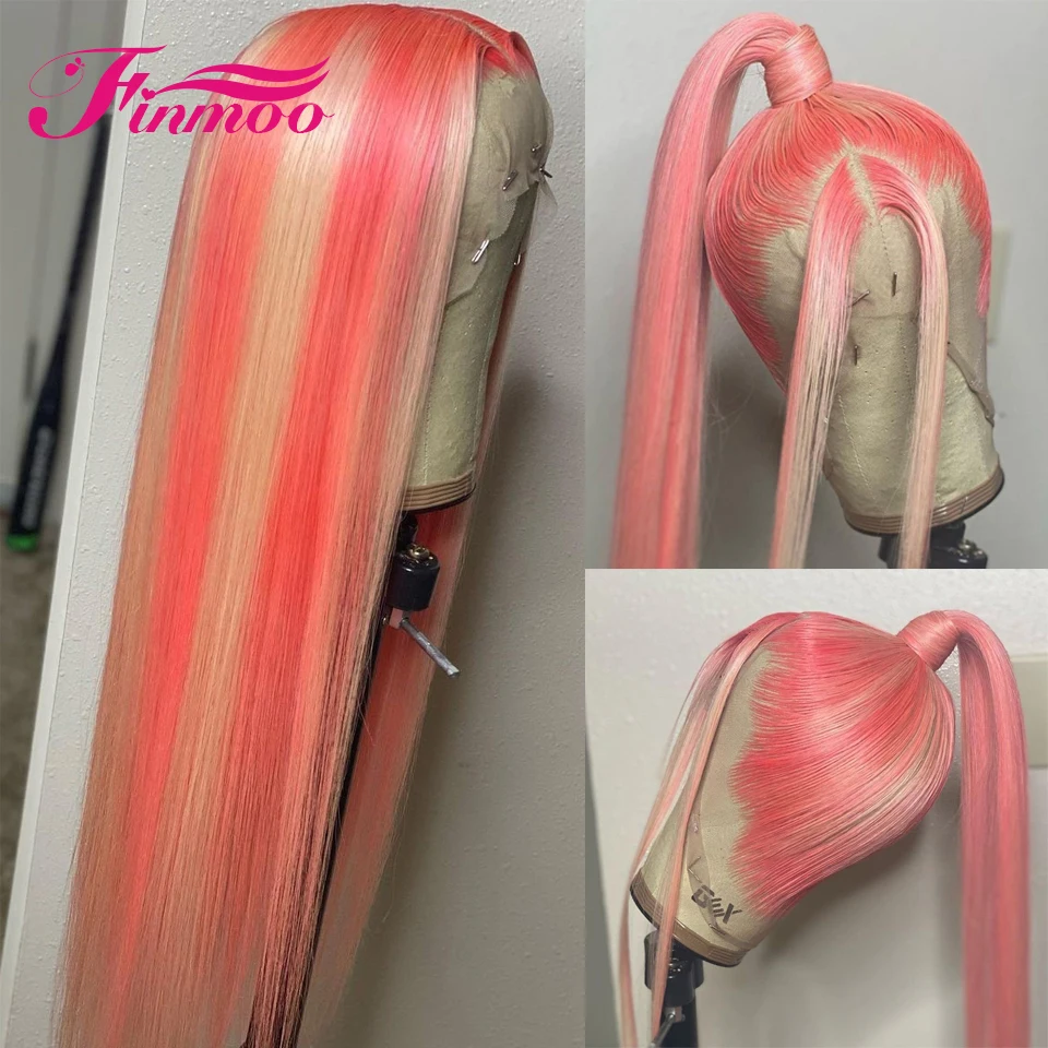 Парик из натуральных волос розового и светлого цвета 30 дюймов |