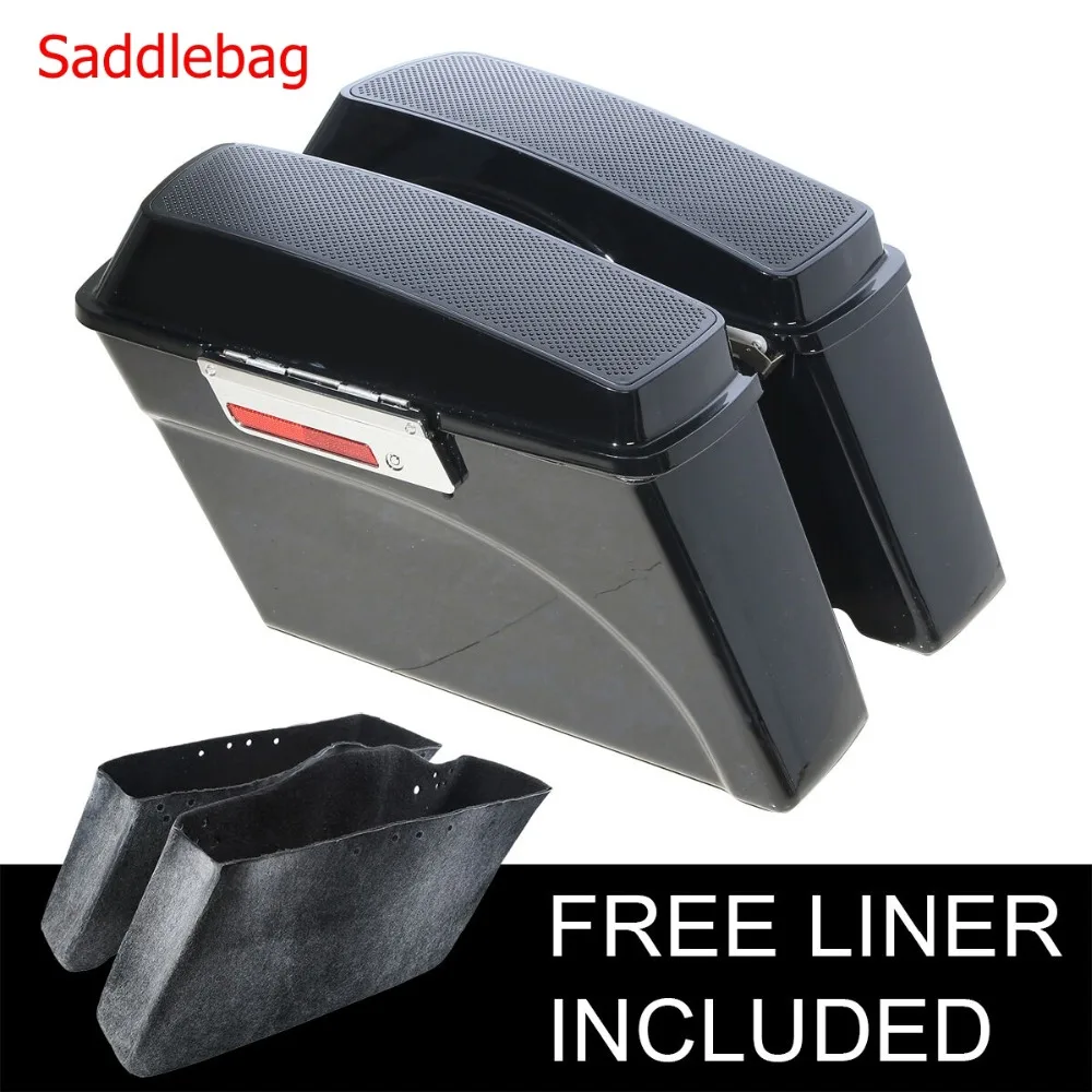 Мотоцикл 6x" Saddlebags крышки двойные колонки для Harley Touring Electra Glide Street Glide Road King 1994-2013