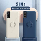 Чехол из жидкого силикона для Samsung Galaxy A52 A72 A51 A71 S21 Ultra S20 FE Plus S10 Note 20 10 A32