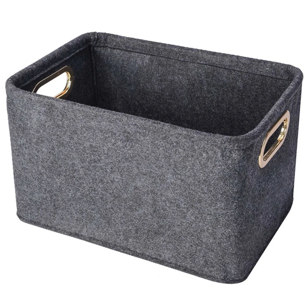

Collapsible Storage Bins Foldable Felt Storage Basket Organizer for Clothes Home Sundries EIG88