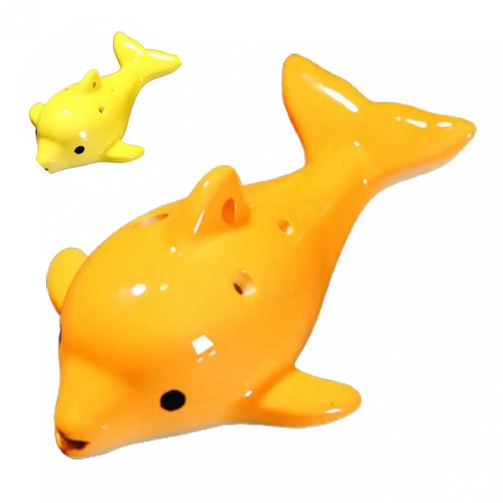 

Good Craftsmanship Melodious Big Dolphin Music Instrument Supplies Ocarina Ceramic Ocarina Ergonomic for Students