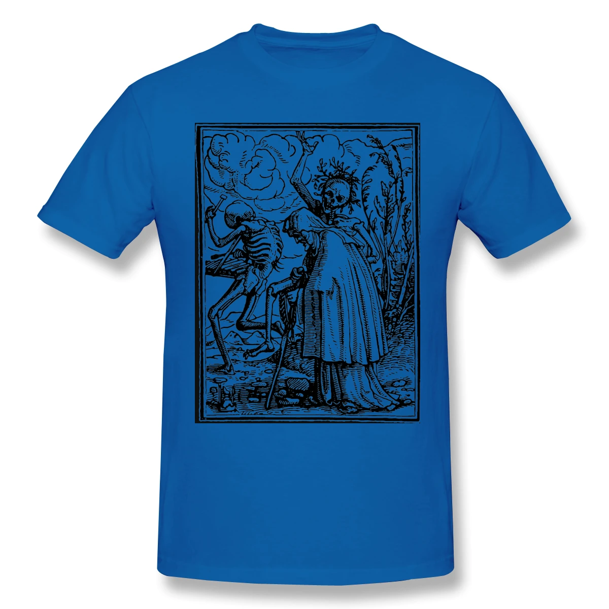 Мужские футболки в стиле панк Забавные топы для танцев смерти из чистого хлопка