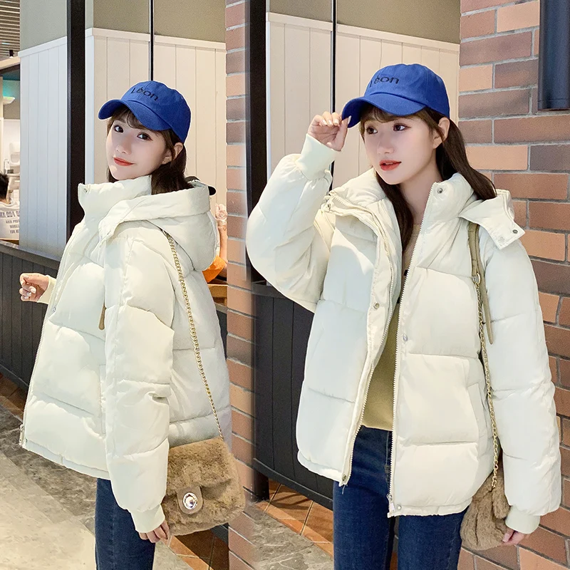 5 Colors Women Warm Quilted Bubble Coat Winter Thick Puffer Jacket Hooded Korean Short Parkas Overcoat Female 2022 New
