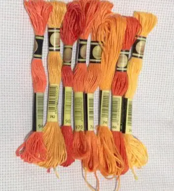 CXC Cross Stitch Thread The Unique Style 8 Cotton Embroidery Thread Floss Sewing Skeins Craft Gradient Color On - CXC Нитки для вышивания крестиком Уникальный стиль 8 хлопковых нитей для вышивания флосс шитья мотков ремесел градиентный цвет на.