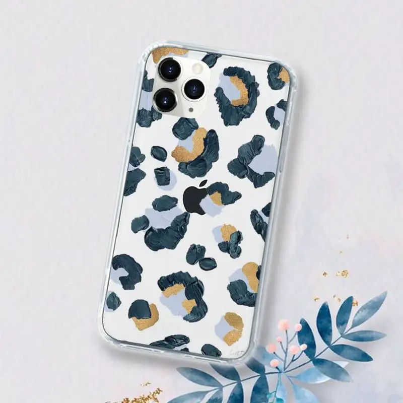 

Leopard Print sexy Phone Case Transparent for iPhone 11 12 mini pro XS MAX 8 7 6 6S Plus X 5S SE 2020 XR