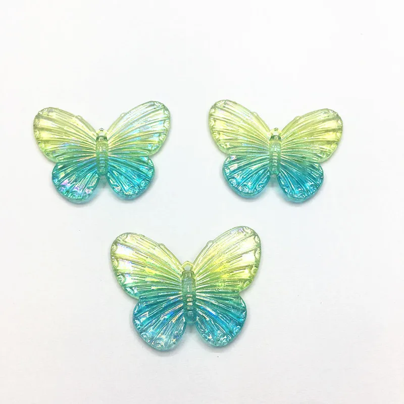 Новое поступление! 41x33 мм 100 шт. Аврора/AB Эффект Бабочка для сережек запчасти