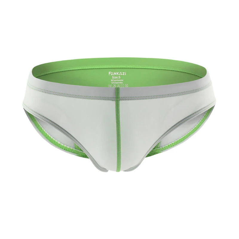 6PCS/Lot Sexy Underwear Nylon Men Briefs Low Waist Patchwork Mens Bikini Underpants Pouch Male Panties Bikini Swimming Trunks