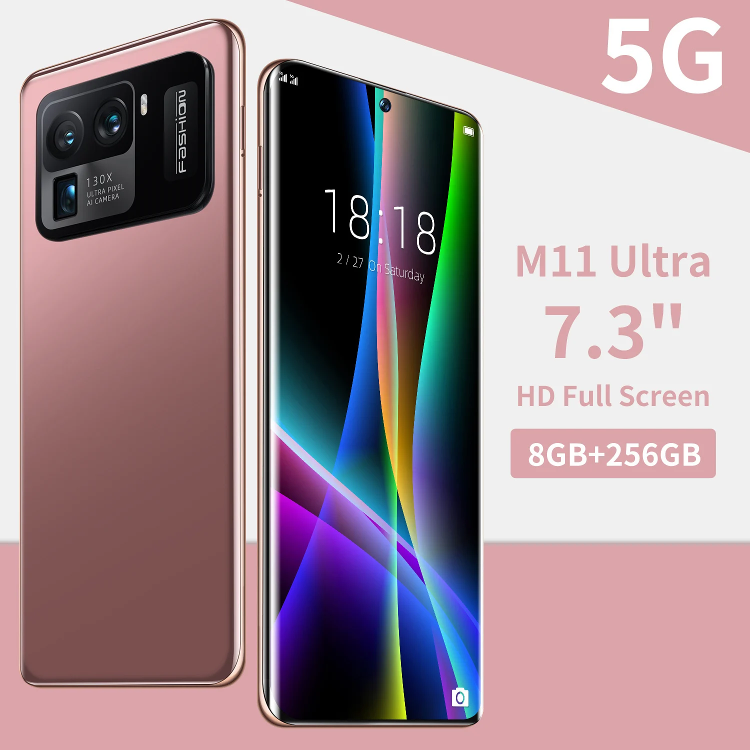 

M11Ultra 8G + 256G Android smartphone support face recognition 7.3-inch large screen 10 core high pixel battery 6800mah