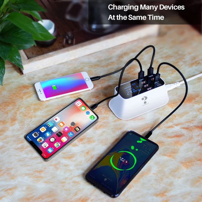 

Quick Charge 3.0 USB Charger 8A MobileTablet PC Universal Power Socket Fast Charging HUB Wall Adapter for Apple Huawei Samsung