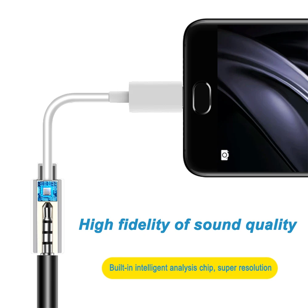 Адаптер Auswaur USB Type-C-3 5 мм 5В белый | Мобильные телефоны и аксессуары