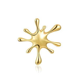 Lotus весело Настоящее серебро 925 проба Натуральный творческий ручной дизайнер ювелирных украшений брызг металлические броши для Для женщин Bijoux