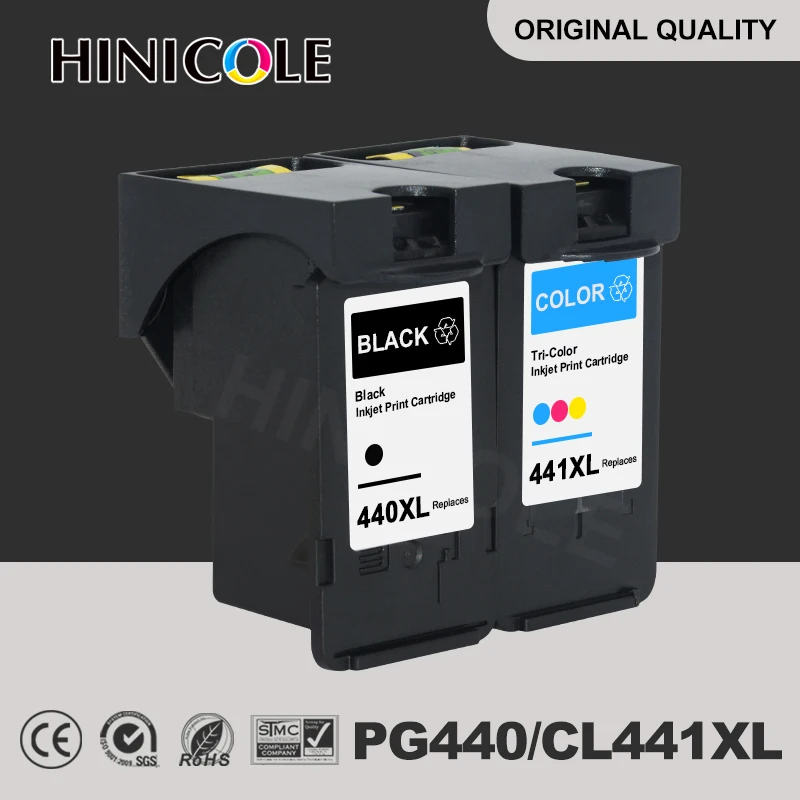

HINICOLE Compatible Ink Cartridge PG440 CL441 For Canon Pixma MG3140 MG3540 MG3640 MG3640S MG4240 MX438 MX518 TS5140 Printer