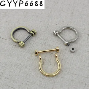 50 шт., 10 шт., внутренняя 19 мм Съемная D пряжка, пряжка подкова, съемные винты из сплава, открытые металлические сумки, ручка, соединитель, вешалка