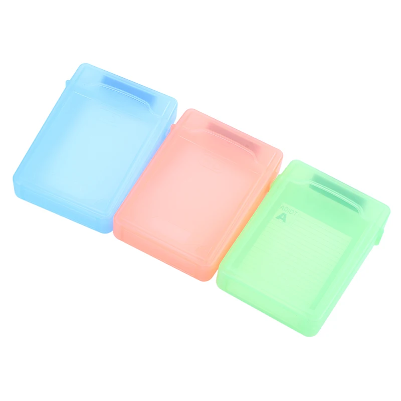 

10 PCS 3.5 "Portable IDE Sata HDD External Case Hard Drive Case Hard Case Plastic Protection Case Random Colors