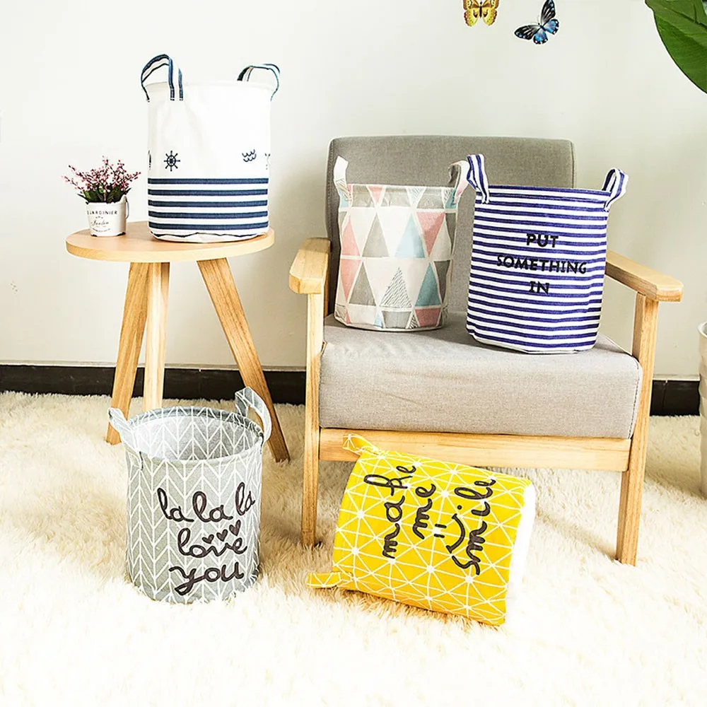 Складная корзина для хранения различных цветов Ящик игрушек органайзер тканевая