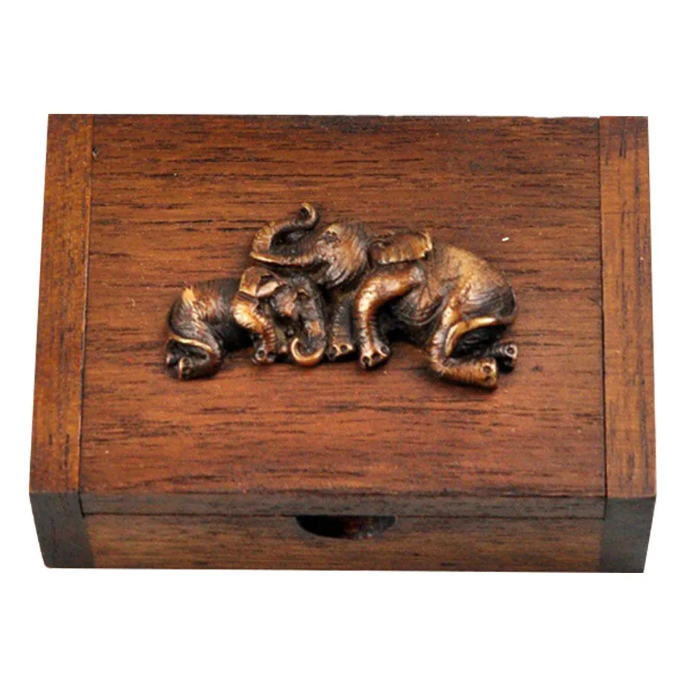 Ватные палочки держатель плоский Органайзер Ретро тисненый Тиковый контейнер