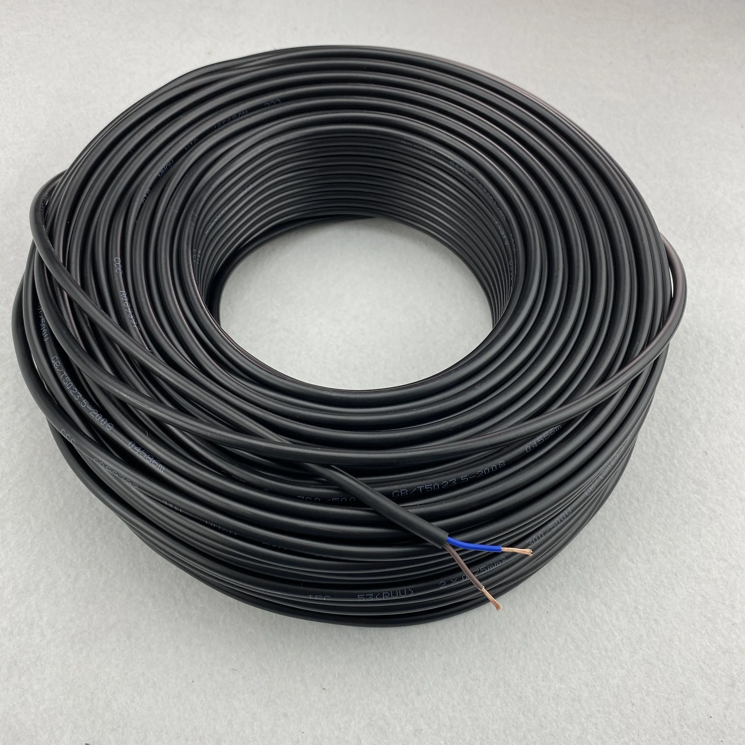 100 м/рулон 2 ядра черный ПВХ покрытый круглый кабель 18AWG (2*0 75 мм) Красный синий