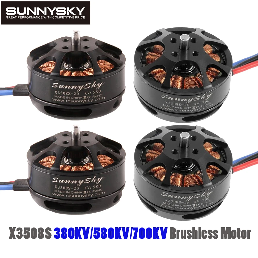 SunnySky X3508S 380KV/580KV/700KV 4 6S 14 полюса бесщеточный двигатель для FPV мини Квадрокоптер