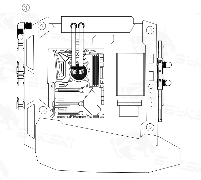 BYKSKI комплект используется для Antec Striker чехол для компьютера/акриловая доска Водного Канала решение/комплект для процессора и блока графического процессора