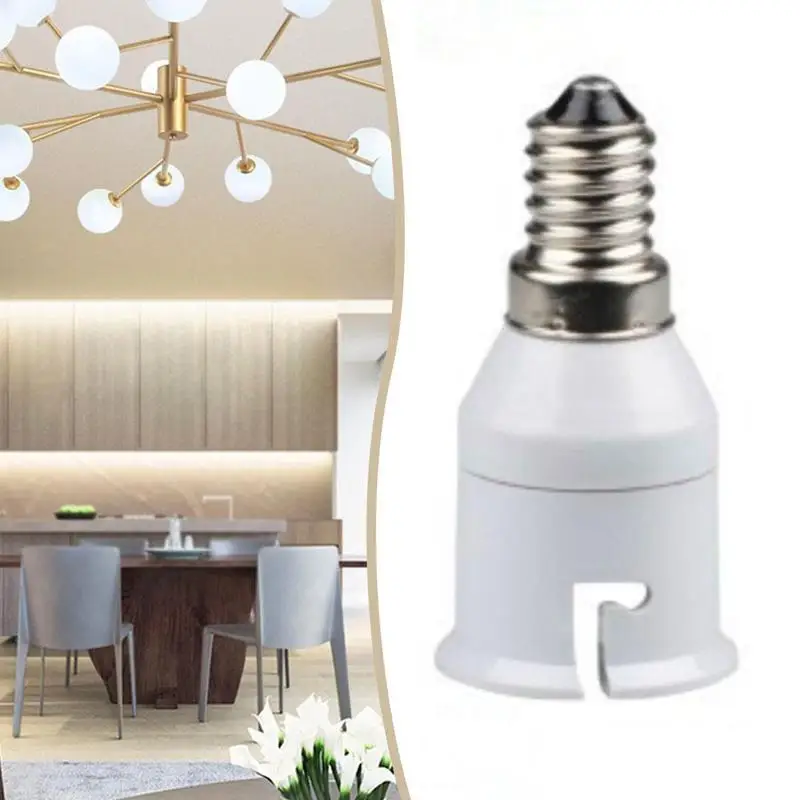 

New E14 to B22 lamp holder converter Lamp Socket Color Converter Lamp White Holder Adaptor