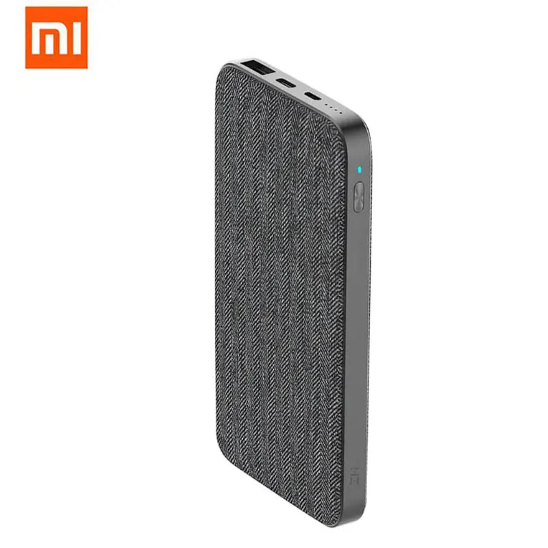 Портативное зарядное устройство Xiaomi ZMI 10000 мАч модный серый тканевый QC3.0 PD Type C