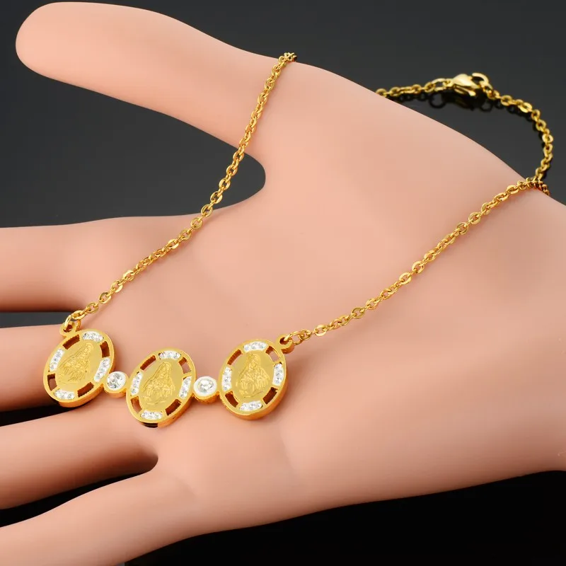 Модные сережки из нержавеющей стали с подвеской и медальоном для женщин