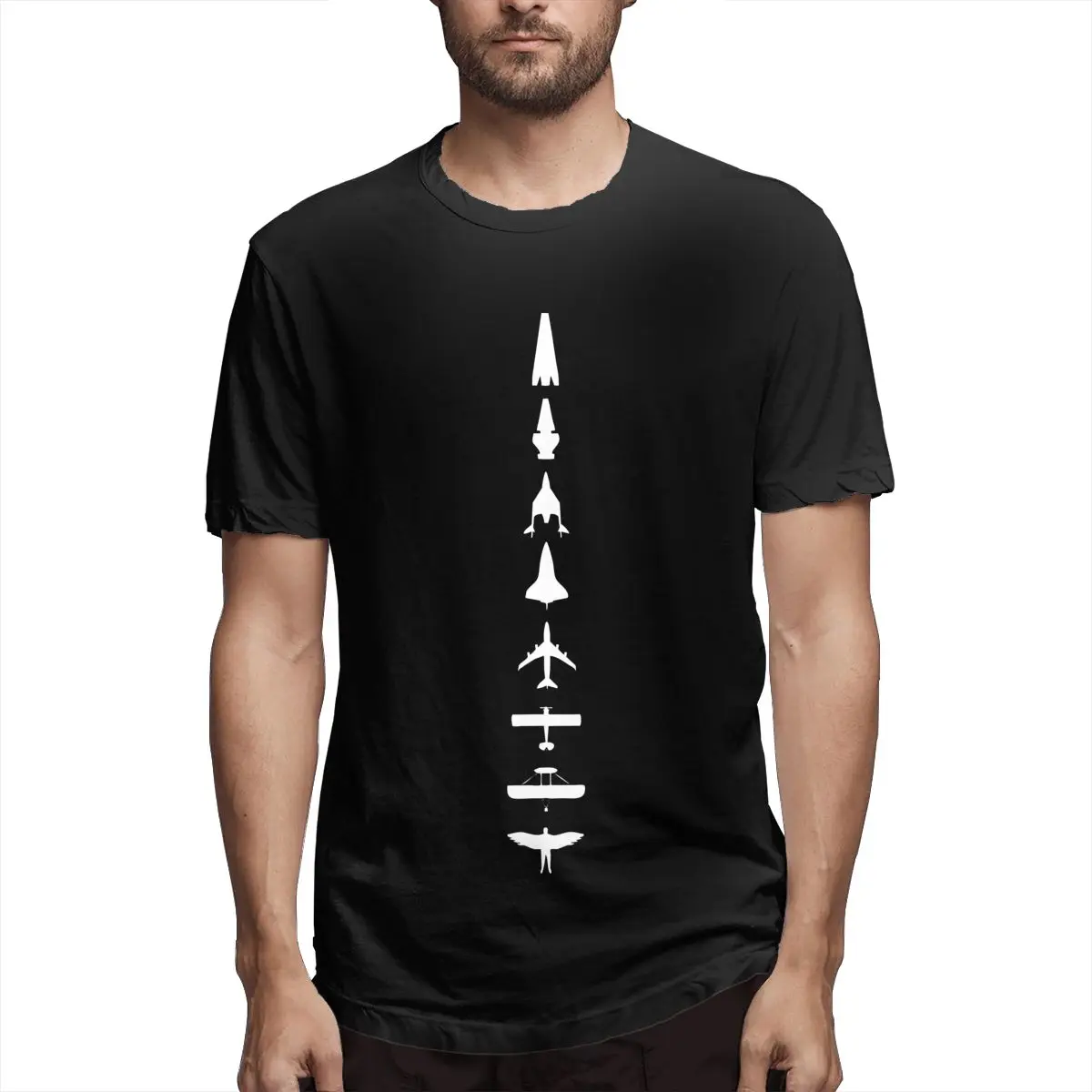 

The Expanse Evolution Of Flight Men T Shirt Hipster Tees Short Sleeve Crewneck T-Shirts Pure Gift Idea Clothes
