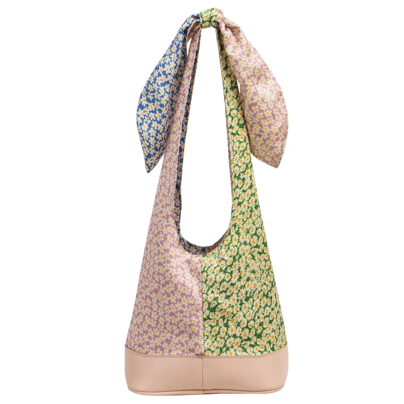

Big Capacity Shopping Bucket Bag New Armpit Bag Retro Single Shoulder Bag Sweet Floral Bag Luxury Handbags Women Bags Designer