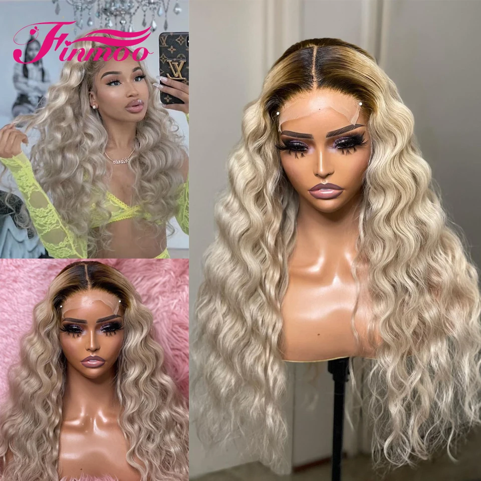 

Парик женский из натуральных волос с черной платиновой волной, 180 плотности