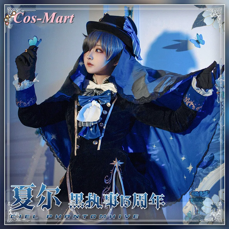 

Anime Black Butler Ciel Phantomhive Cosplay Costume Fashion Gorgeous Western Style Dress 13th Anniversary Role Play Clothing S-L