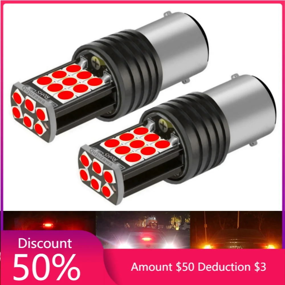 

2PCS New 1157 P21/5W BAY15D Super Bright 3030 LED Car Tail Brake Bulbs Turn Signals Auto Rear Fog Lamps Daytime Running Light