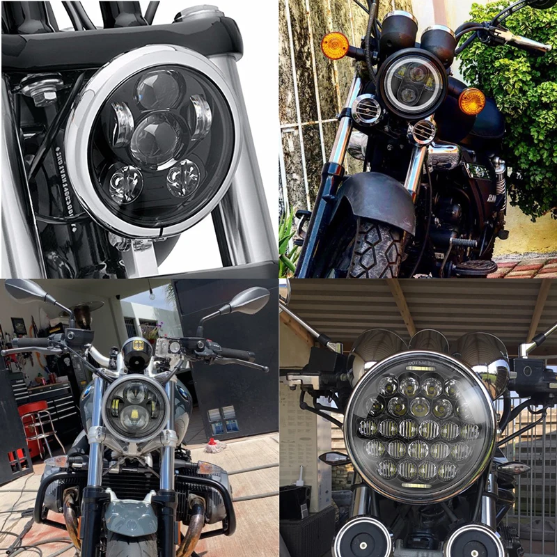 5 75 &quotсветодиодная фара 3/4 дюймов проектор мото фары для harley sportster Dyna Softail Super Glide