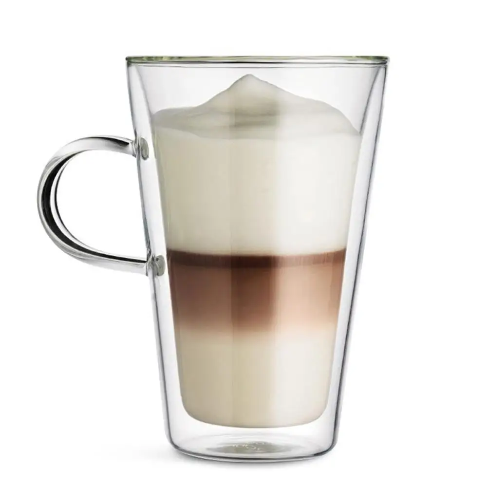

Creative Tea Cup Double Glass Transparent Coffee Pots Water Cup Clear Bar Glass Cup Dining Milk Drinks Container