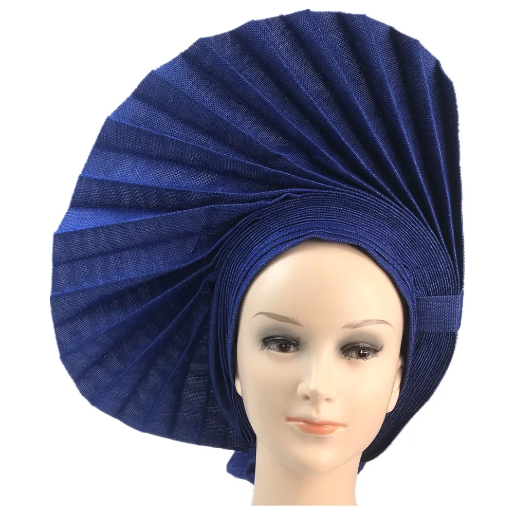 Women New Style Head Wrap With Scarf Cap Hat Headband Turban African Wedding Latest Auto Gele Ready to Wear Aso Oke Gele