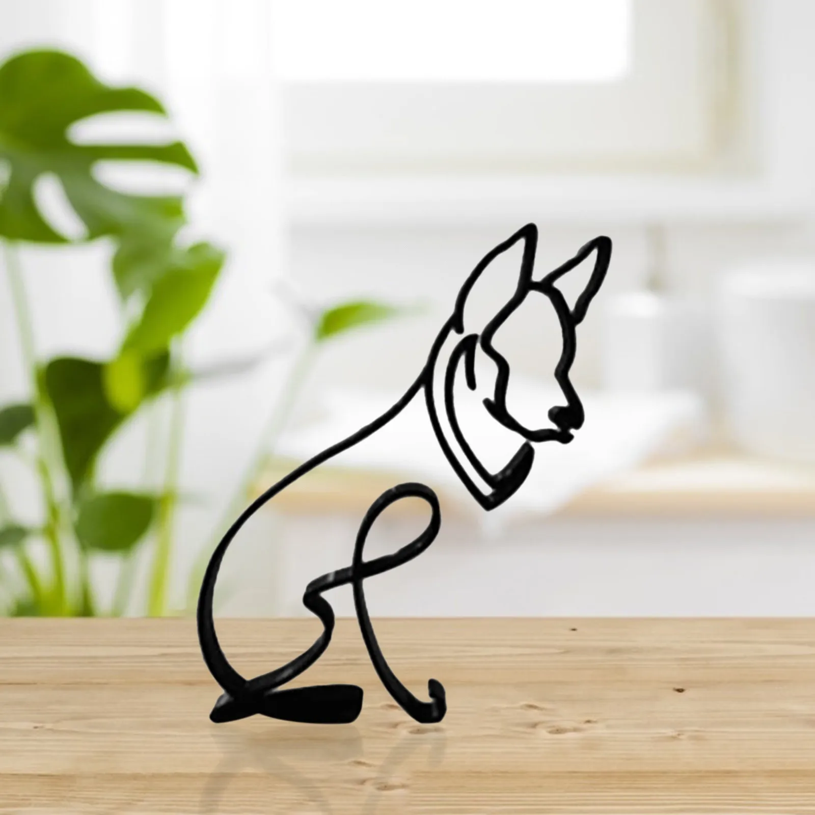 Креативная Минималистичная Художественная Скульптура собаки из кованого железа