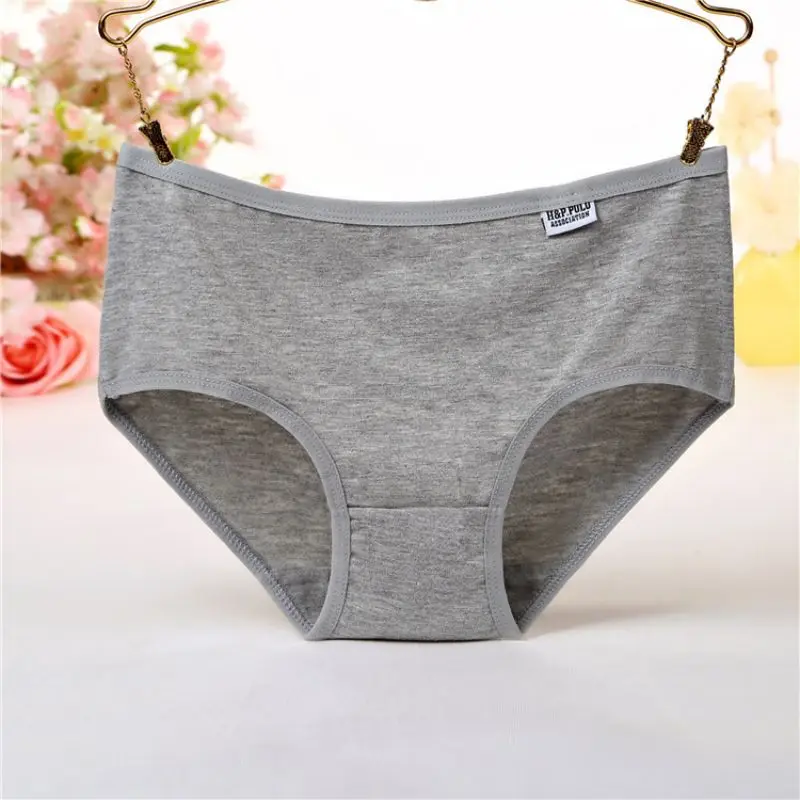 

7 Pcs Cotton Underwear Women's Panties Girl Sexy Lingerie Plus Size Female Underpants Briefs Pantys L-XXL Hemming Solid Design