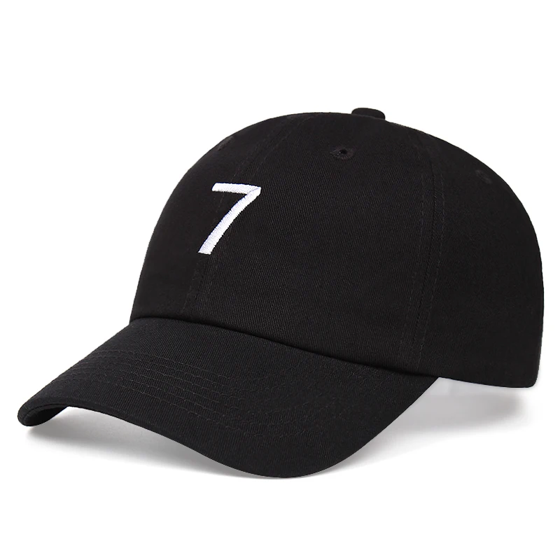 

Letter 7 Embroidery Fashion Sunscreen sun Cap Cotton Baseball Cap for women Outdoor Golf Cap Dad Cap hat men