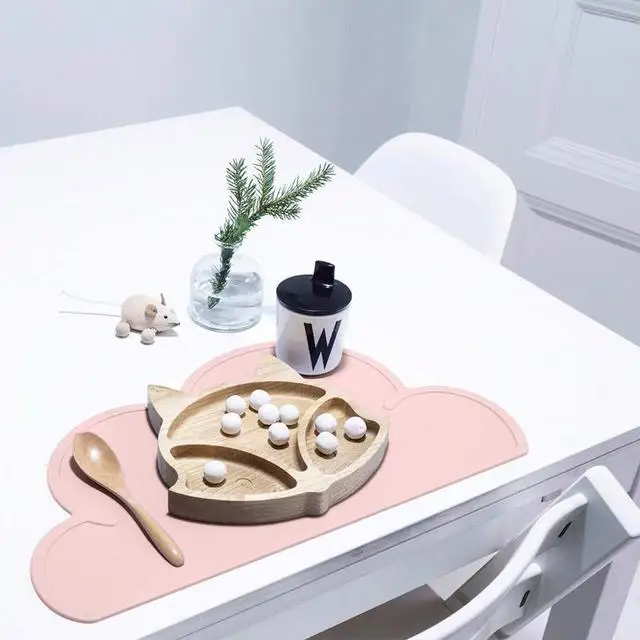 Коврик для детской тарелки в форме облаков 1 шт. пищевой силиконовый коврик стола