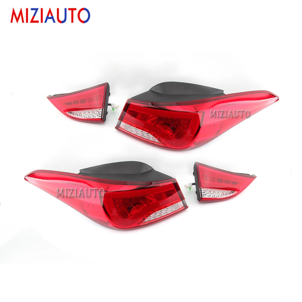 

MIZIAUTO хвост светильник задний фонарь для Hyundai Elantra 2012 - 2014 задний фонарь противотуманных фар задний фонарь стоп-сигнала Предупреждение светил...