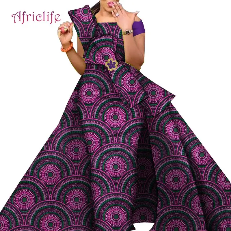 African Dresses for Women Danshiki Traditional Skirt Fashion 100% Cotton Newest Design  Dresses for Wedding  WY4630
