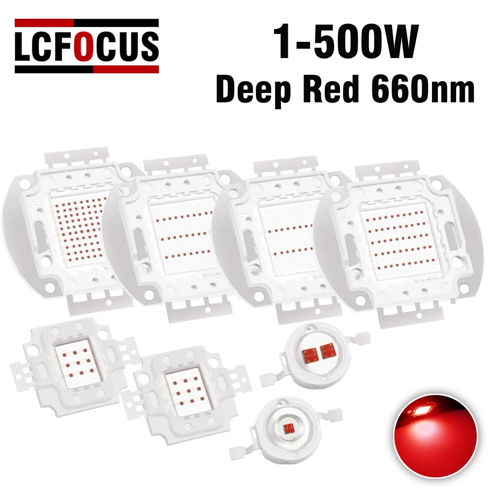 

Deep Red 660nm 1W 3W 5W 10W 20W 30W 50W 100W 500W Grow LED COB Chip DIY Plant Fruit Growth 1 3 5 10 30 50 100 W Watt Lamp Beads
