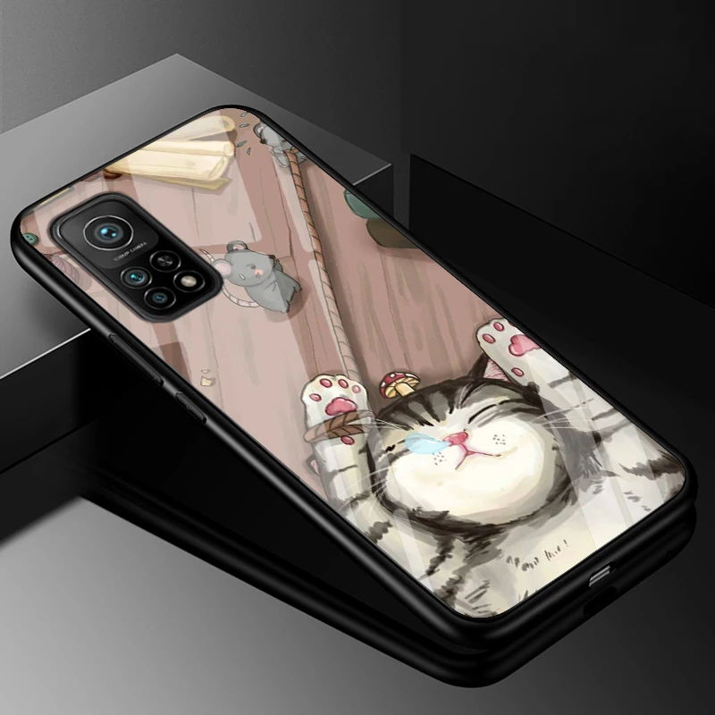 

Tempered Glass Case for Xiaomi mi 10T Pro Cover Hard Case for Xiaomi mi 10T 10 T Lite POCO M3 X3 Pro NFC Phone Case TPU Bumper