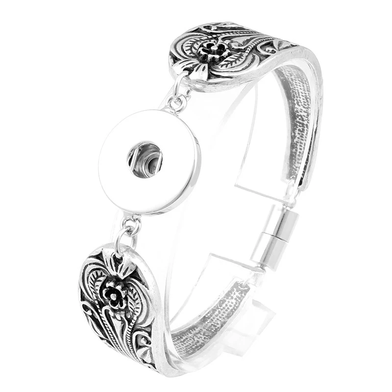 Магнитная пряжка модный шарм в античном стиле защелкивающийся браслет для