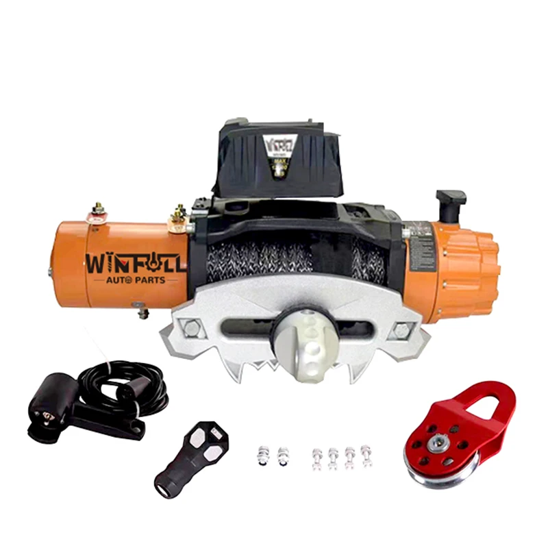 

WFHEATER 12000lbs Electric Winch 12V/24V 5454kg 4WD Hydraulic Electric Towing Sailboat Marine Winch Remote Control