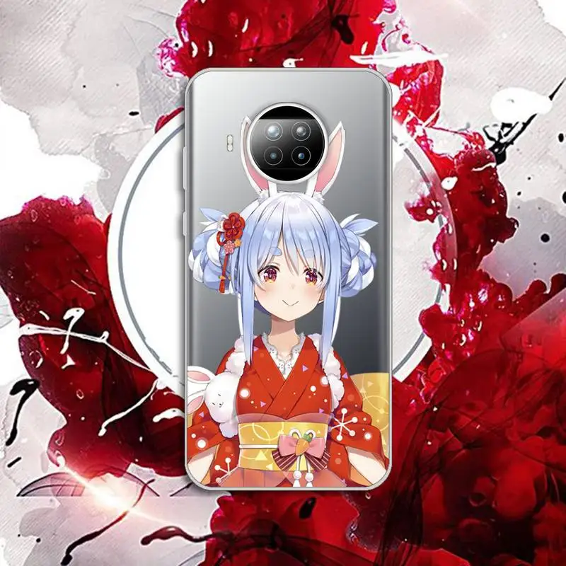 

Anime Usada Pekora Hololive Phone Case Transparent for Xiaomi Redmi note 10 t 8 9 pro lite 11