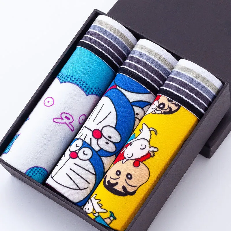 Трусы боксеры для Для мужчин 3 шт./компл. Забавный Мужское нижнее белье брендовый